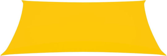 vidaXL Rectangular Shade Sail Yellow with PU Coating 3x5m Rectangle made of Oxford fabric