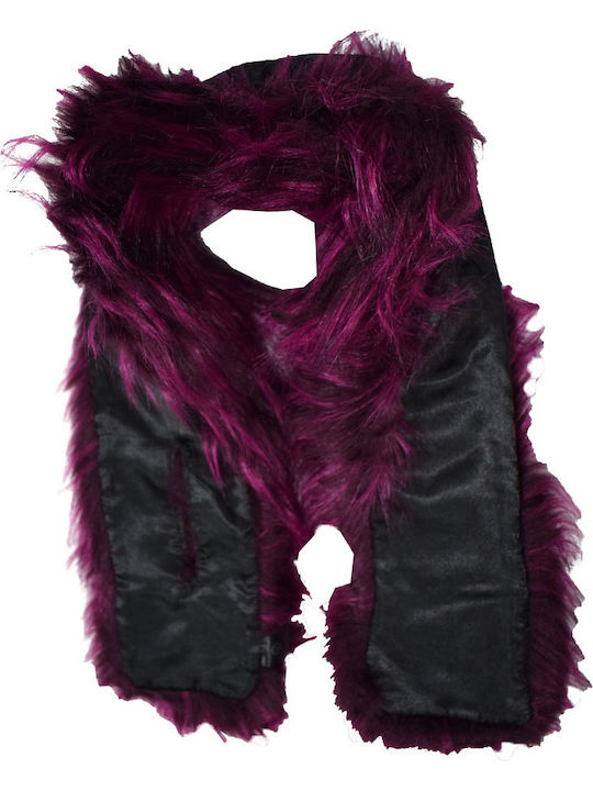 Verde Women's Fur Scarf Purple