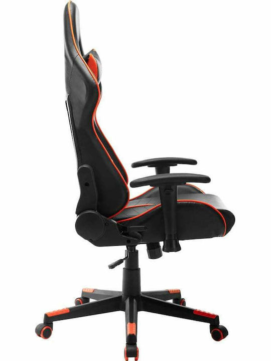 vidaXL 20508 Καρέκλα Gaming Δερματίνης με Ρυθμιζόμενα Μπράτσα Πορτοκαλί