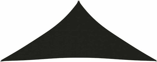 vidaXL Triangle Shade Sail Black With Hoop & with PU Coating 4.5m made of Oxford fabric