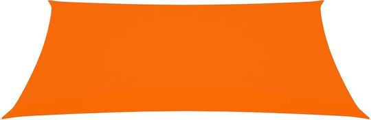 vidaXL Rectangular Shade Sail Orange With Hoop & with PU Coating 2x4m
