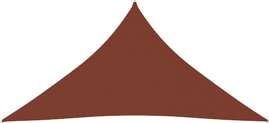 vidaXL Triangle Shade Sail Brown With Hoop & with PU Coating 4.5x4.5m made of Oxford fabric
