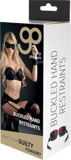 Guilty Pleasure Buckled Hand Restraints Χειροπέδες σε Μαύρο Χρώμα
