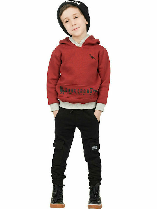 Energiers Kids Sweatshirt with Hood Red