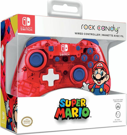 PDP Rock Candy Verkabelt Gamepad für Schalter Mario