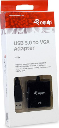 Equip Converter USB-A male to VGA female 1pcs 133384