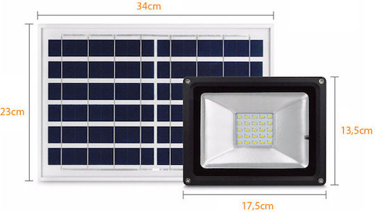 Factory Rezistent la apă Solar Proiector LED 10W Alb Rece 6000K cu Telecomandă IP65