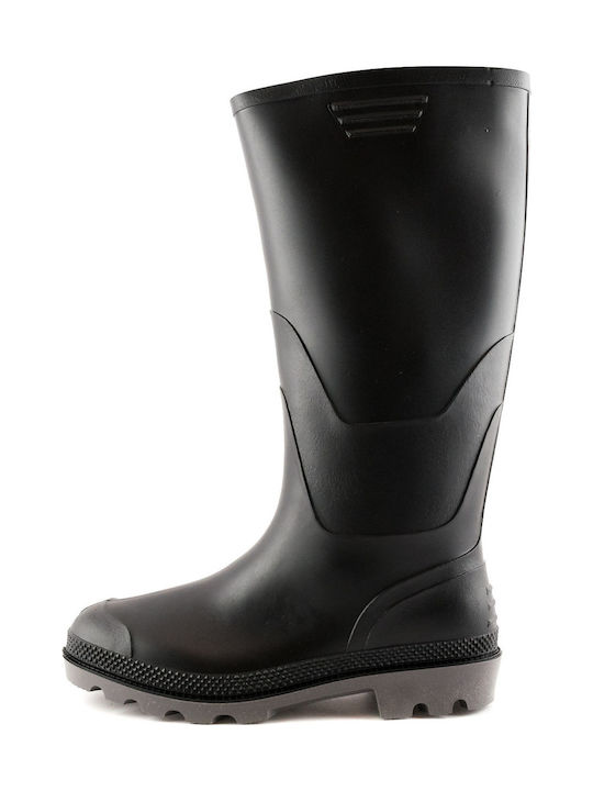 Love4shoes 0001 Men's Non-Slip Safety Knee Wellies Black 8111-0001-000001