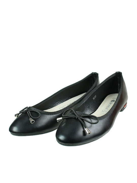 Synthetic Leather Ballerinas Black