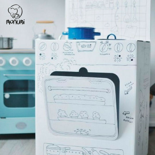 Monumi Боядисване Детска кухня XXL Kitchen Cooker от 3D бял картон за рисуване