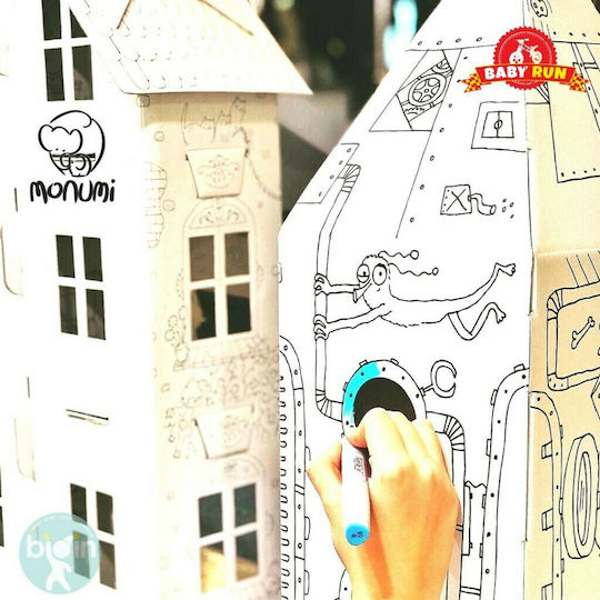 Monumi Painting House XL Spring House from 3D White Painting Cardboard