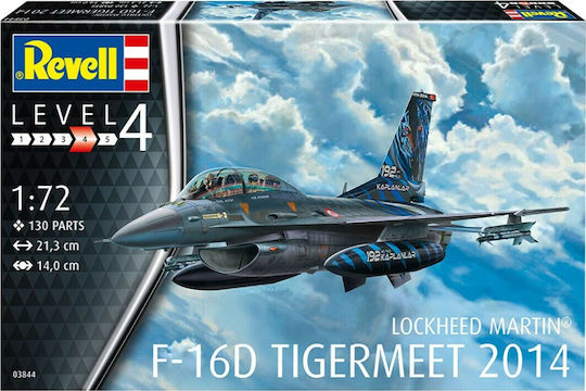 Revell Lockheed Martin F-16D Tigermeet 2014 Modeling Figure Airplane 130 Pieces in Scale 1:72