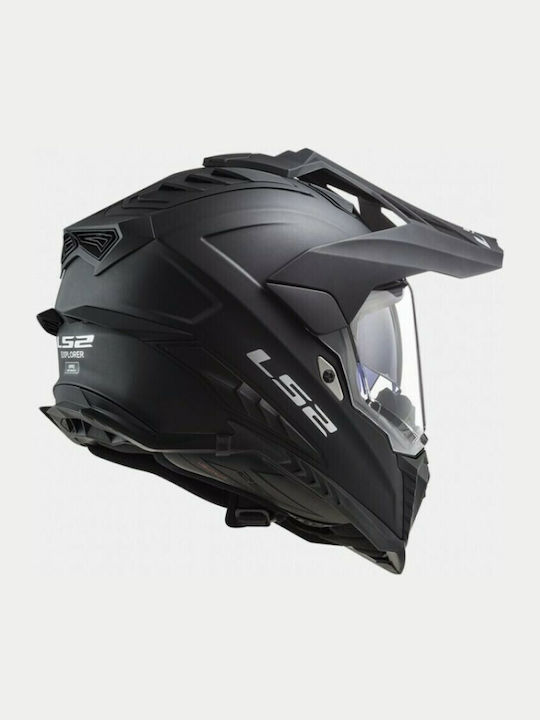 LS2 MX701 Explorer Motocross Helmet DOT / ECE 22.05 1300gr Matt Black MX701HPFCEBM