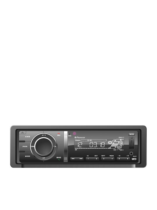 Phonocar Sistem Audio Auto 1DIN (Bluetooth/USB) cu Panou detașabil