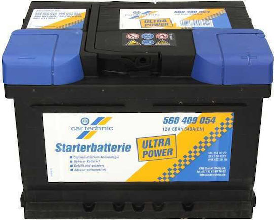 Cartechnic Baterie Auto Ultra Power 560 409 054 cu Capacitate 60Ah și CCA 540A