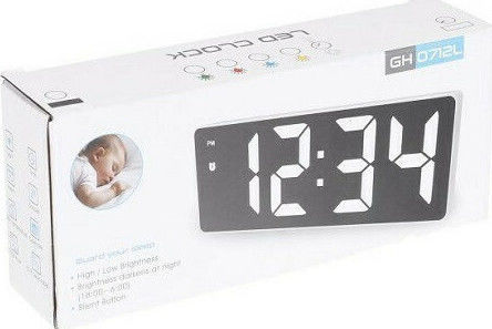 IQ GH0712L Настолен Дигитален Часовник LED с Будилник Черен