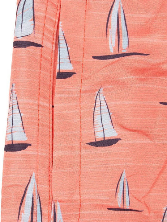 Sail Y1550-08 Men's Swimwear Shorts Peach with Patterns