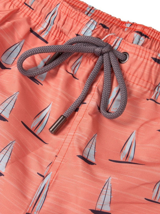Sail Y1550-08 Men's Swimwear Shorts Peach with Patterns