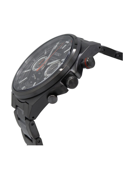 Seiko Conceptual Ceas Cronograf Baterie cu Negru Brățară metalică