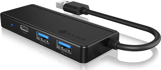 Icy Box USB 2.0 3 Port Hub with USB-A Connection