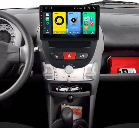 Ηχοσύστημα Αυτοκινήτου για Peugeot 107 2005-2014 (Bluetooth/USB/AUX/WiFi/GPS/Apple-Carplay/Android-Auto) με Οθόνη Αφής 10"