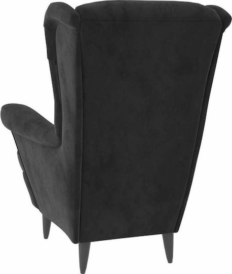 Bergère Catifelat Gri închis 81x90x96.5cm