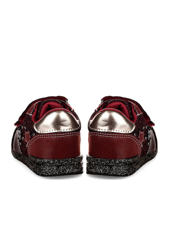 Kinder Sneakers Anatomisch mit Klettverschluss Burgundisch