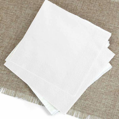 Party Napkins White Party Napkins 20 Pieces 33x33cm White 33x33cm. 20pcs SP33-1-008