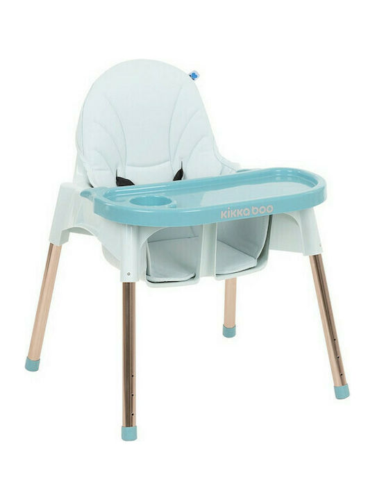 Kikka Boo Sky-High Baby Highchair 2 in 1 with Adjustable Height Blue