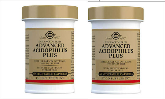 Solgar Advanced Acidophilus Plus Συμπλήρωμα με Προβιοτικά 120 φυτικές κάψουλες