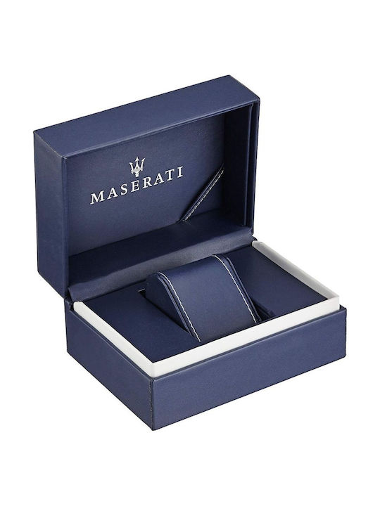 Maserati Ανδρικό Ρολόι 45mm Χρονογράφος Μπαταρίας με Μαύρο Μεταλλικό Μπρασελέ