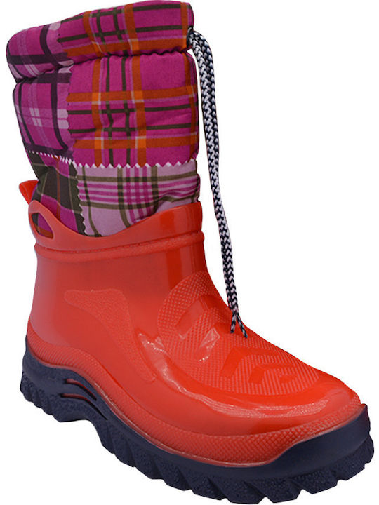 Adam's Shoes Kids Wellies with Internal Lining Red