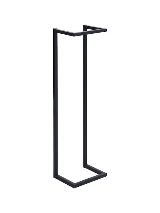 vidaXL Ραφιέρα Μπάνιου Μονή Επιτοίχια ​25x95cm Μαύρη