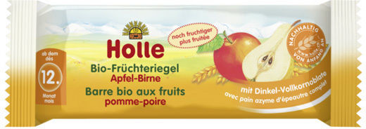 Holle Bar Fruit Bar with Flavor Apple-Pear Sugar Free 25gr for 12+ months