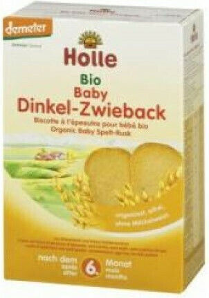 Holle Rusks Children's Dinkel Rusks Sugar Free 200gr for 6+ months