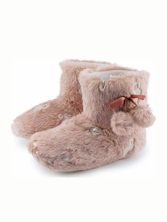 Love4shoes Kinderhausschuhe Stiefel Rosa