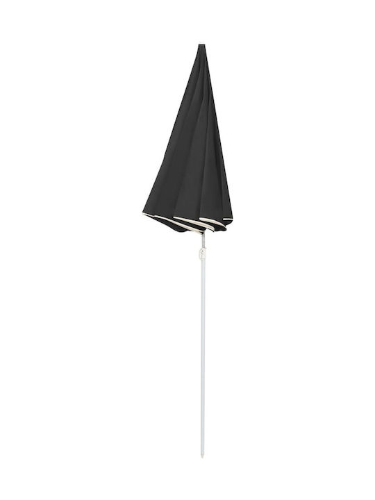 Round Garden Parasol with Metal Frame Anthracite Colour 1.8x2m