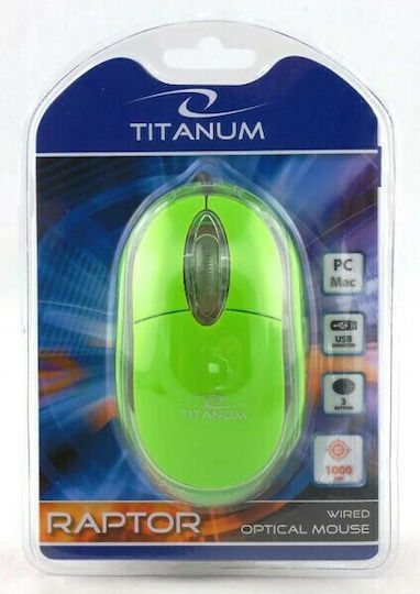 Esperanza Titanum TM102 Ενσύρματο Mini Ποντίκι Πράσινο