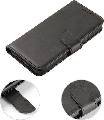 Elegance Synthetic Leather Wallet Black (Galaxy A12)