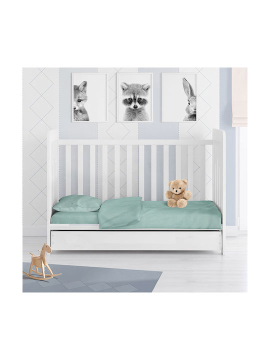 Dimcol Baby Duvet Cover Solid 497 Aqua 120x160cm