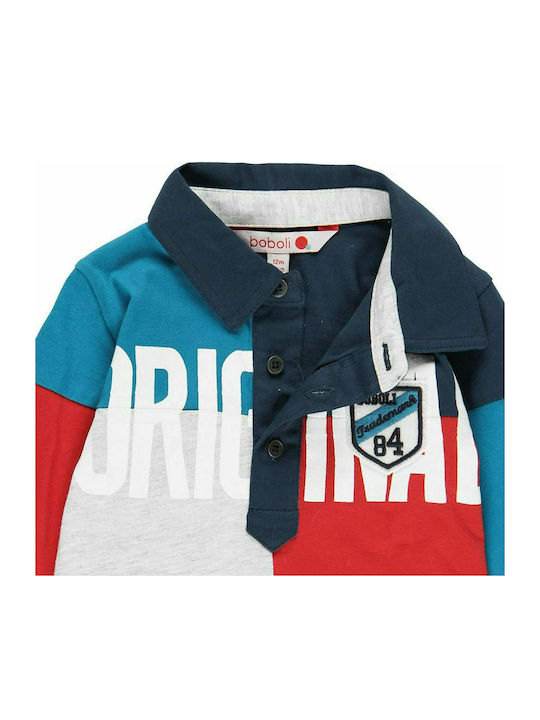 Boboli Kids Polo Long Sleeve Multicolour