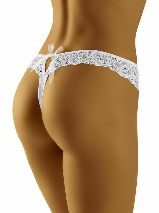 Wolbar Qechua Women's String with Lace White 130179