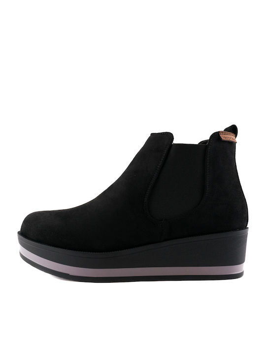 Moma 551 Suede Women's Chelsea Boots Black