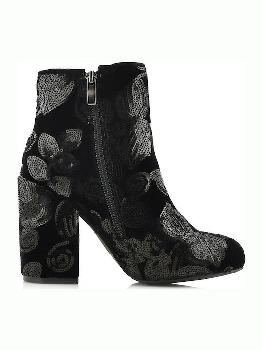 Pops MGB10-6 Damen Knöchelstiefel Black Floral