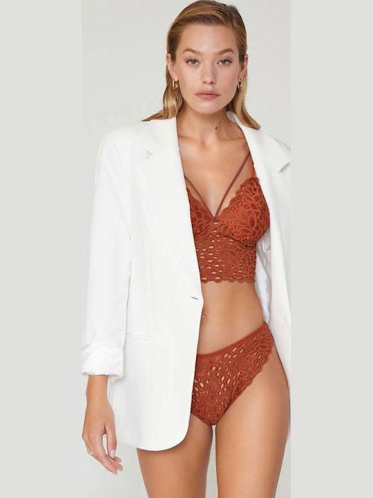 Cansoy Lace Underwear Set with Bralette & Brazil Tile Liona 319
