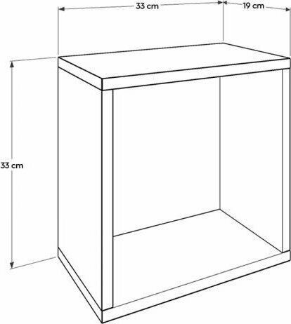 Shelf Wall Flat Yellow 33x19x33cm