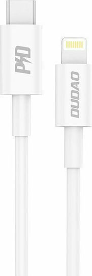 Dudao L6X USB-C to Lightning Cable 18W Λευκό 1m 304004-181516