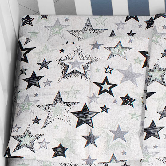 Dimcol Star Pânză de Înfășat din Bumbac Gri 80x80εκ.