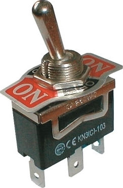 On-Off switch Toggle Silver 1pcs