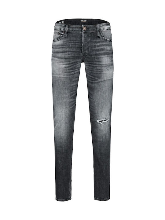 Glenn Original Herren Jeanshose Elastisch mit Slim Passform Schwarz
